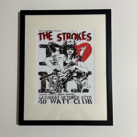 Framed Retro Concert Print 11x14 NWOT - Picture 1 of 2
